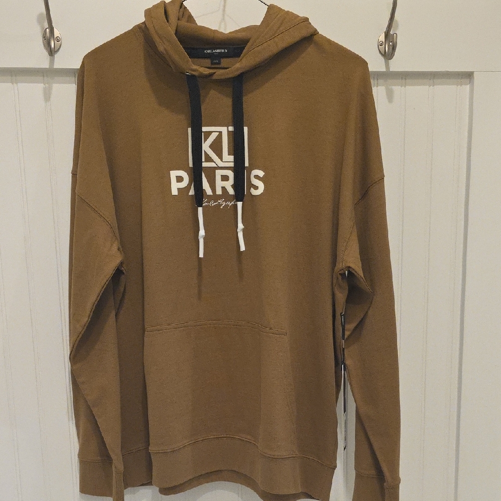 Karl Lagerfeld Tan Hoodie with Logo